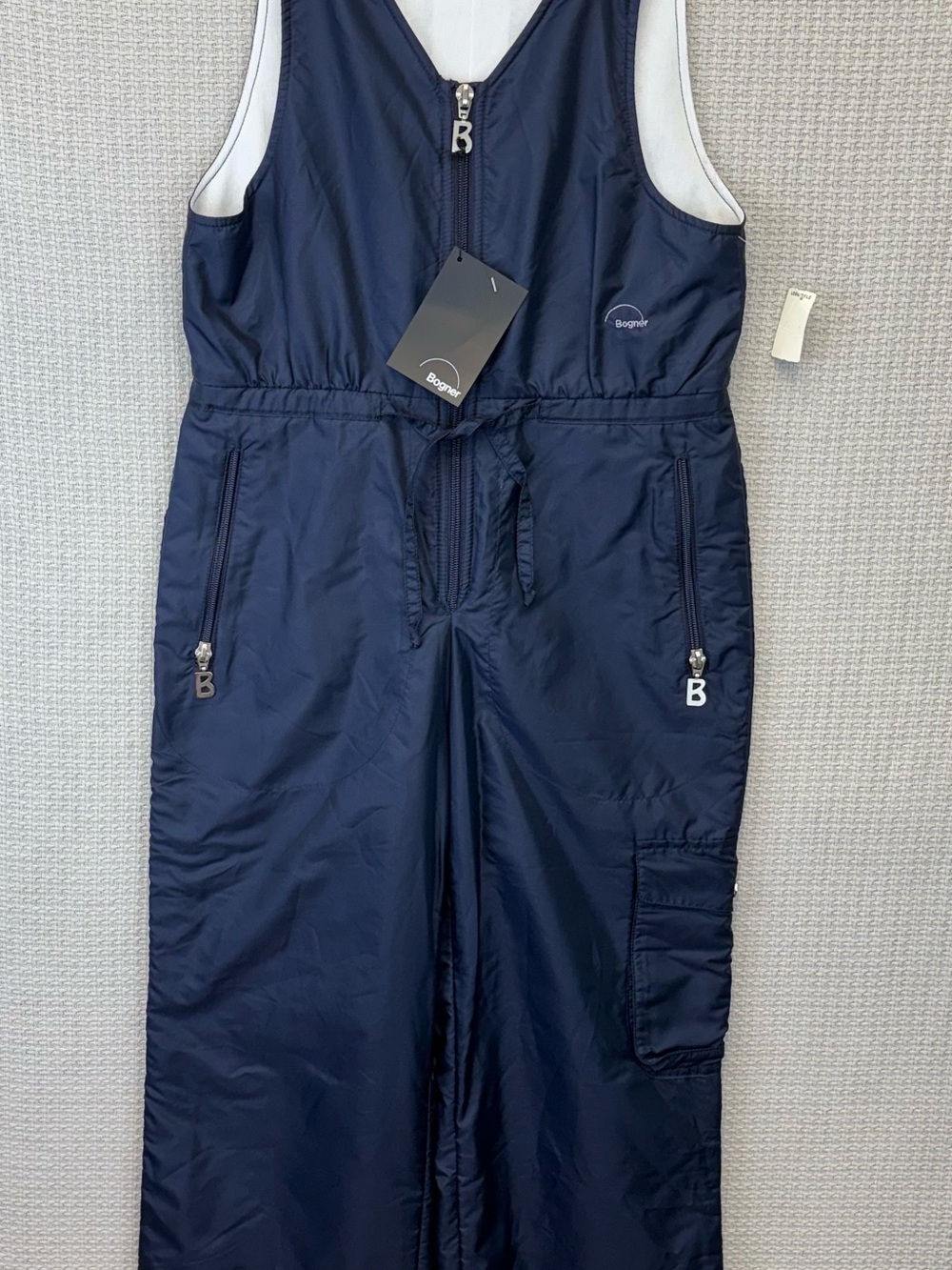 NWT Vintage Bogner Ski Bib Overalls Women Sz 8 Outdoor #1358 NOS Navy Blue
